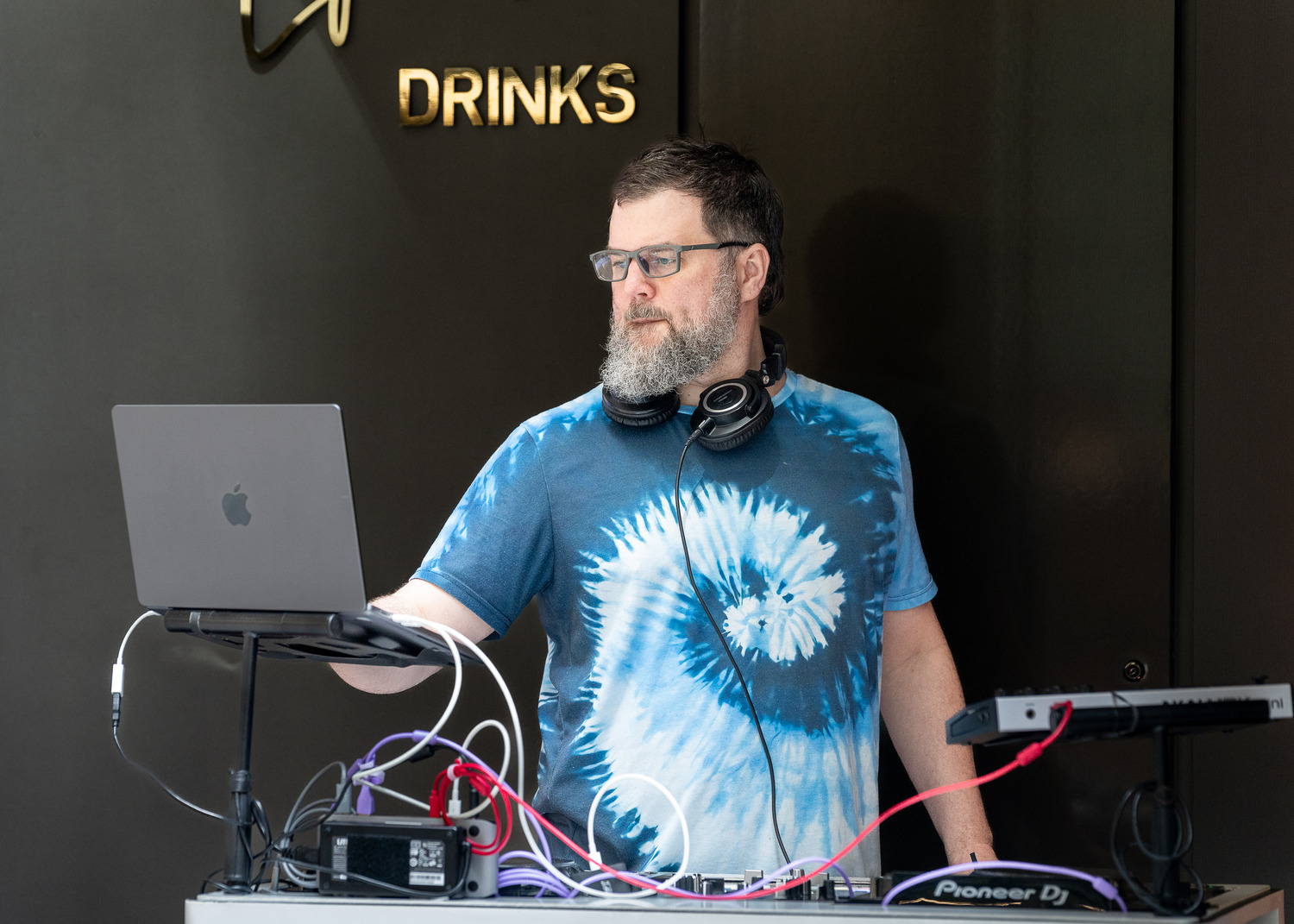 DJ Begbick plays music at Big Queer Food Festival at High Street Place Food Hall